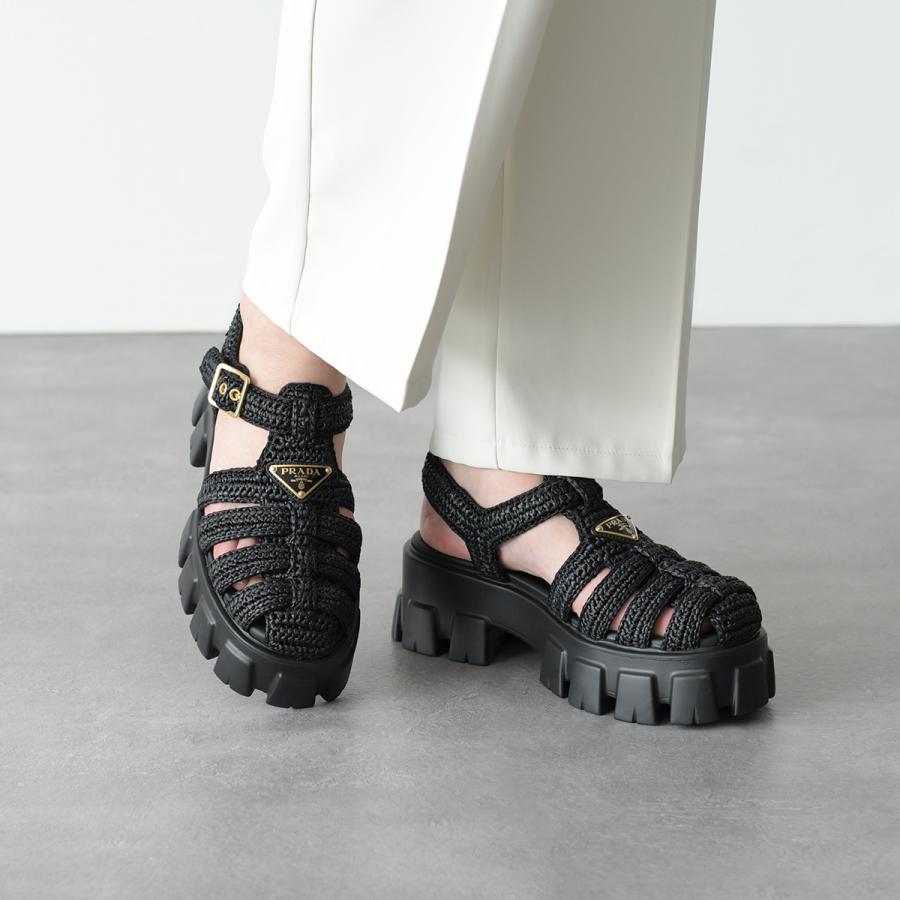 PRADA プラダ ケージサンダル モノリス クロシェ 1X138 3L8W PRADA プラダ ケージサンダル モノリス クロシェ 1X138 3L8W