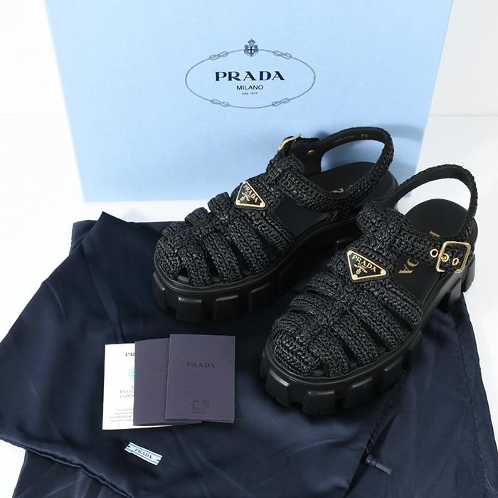 PRADA プラダ ケージサンダル モノリス クロシェ 1X138 3L8W PRADA プラダ ケージサンダル モノリス クロシェ 1X138 3L8W