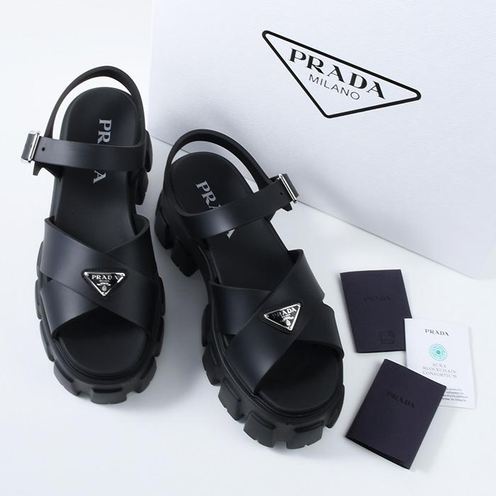 PRADA プラダ モノリス ラバー サンダル シューズ 1X382N 3LKK PRADA プラダ モノリス ラバー サンダル シューズ 1X382N 3LKK