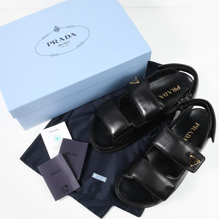 PRADA プラダ サンダル フラットサンダル 1X416N038 ナッパ PRADA プラダ サンダル フラットサンダル 1X416N038 ナッパ