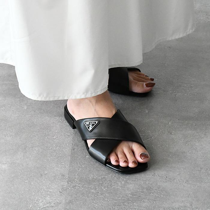 PRADA プラダ サンダル トライアングルロゴスライド 1XX659 07I PRADA プラダ サンダル トライアングルロゴスライド 1XX659 07I