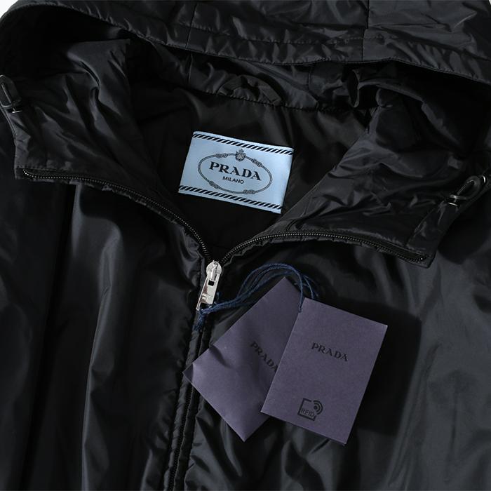 PRADA プラダ ナイロンロングコート アウター ナイロンコート 三角ロゴ