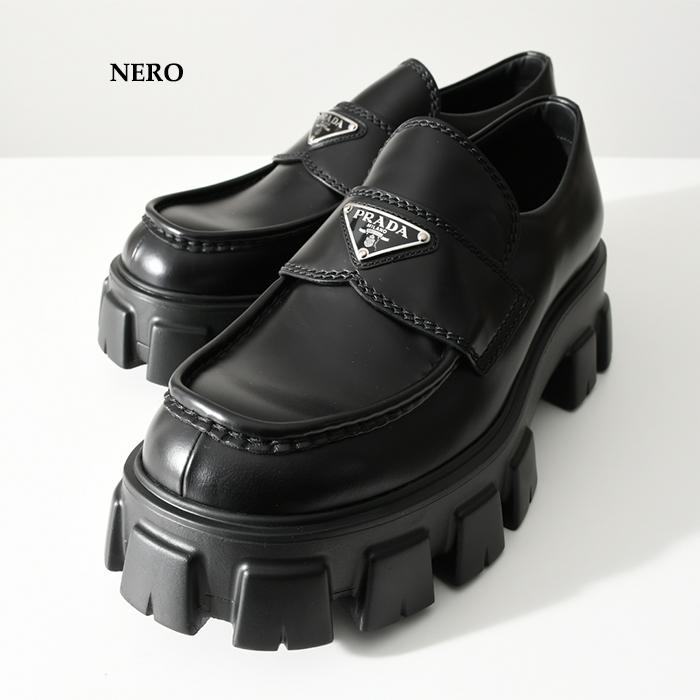 PRADA プラダ ローファー シューズ 2DE129 B4L 靴 NERO ブラック 黒 エナメル ロゴ モノリスブラッシュドローファー メンズ 男性 ギフト｜selectshopfelice｜03