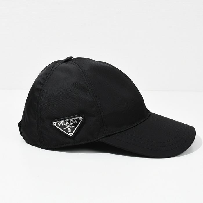 PRADA プラダ キャップ Re Nylon ベースボールキャップ ナイロン CAP 帽子  BLACK ブラック 黒 無地 シンプル 三角ロゴ トライアングル ロゴ｜selectshopfelice｜03