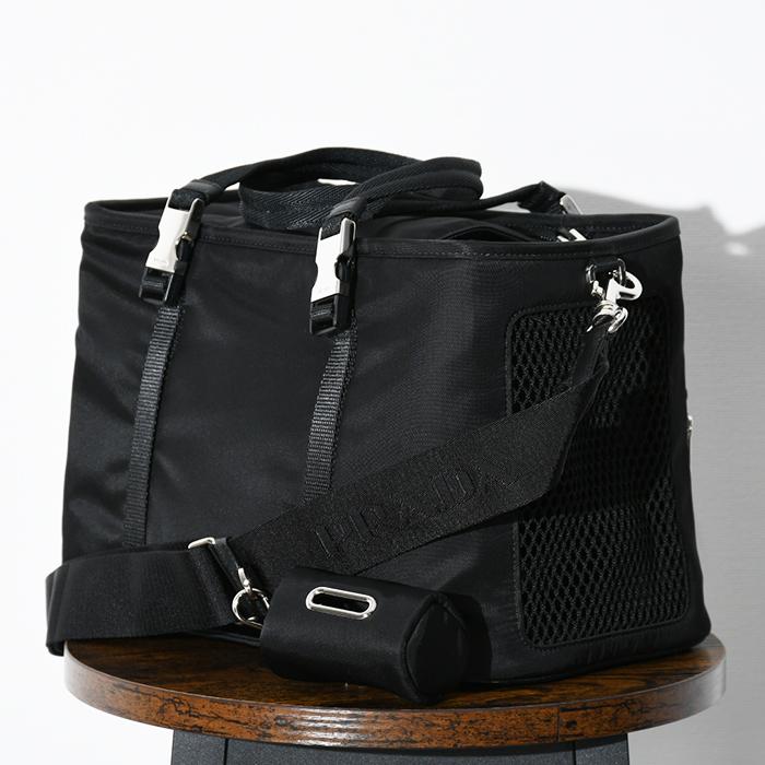 PRADA プラダ ペット ペットキャリー バッグ ReNylon サフィアーノレザーペットバッグ 2VC030 2DMT BLACK