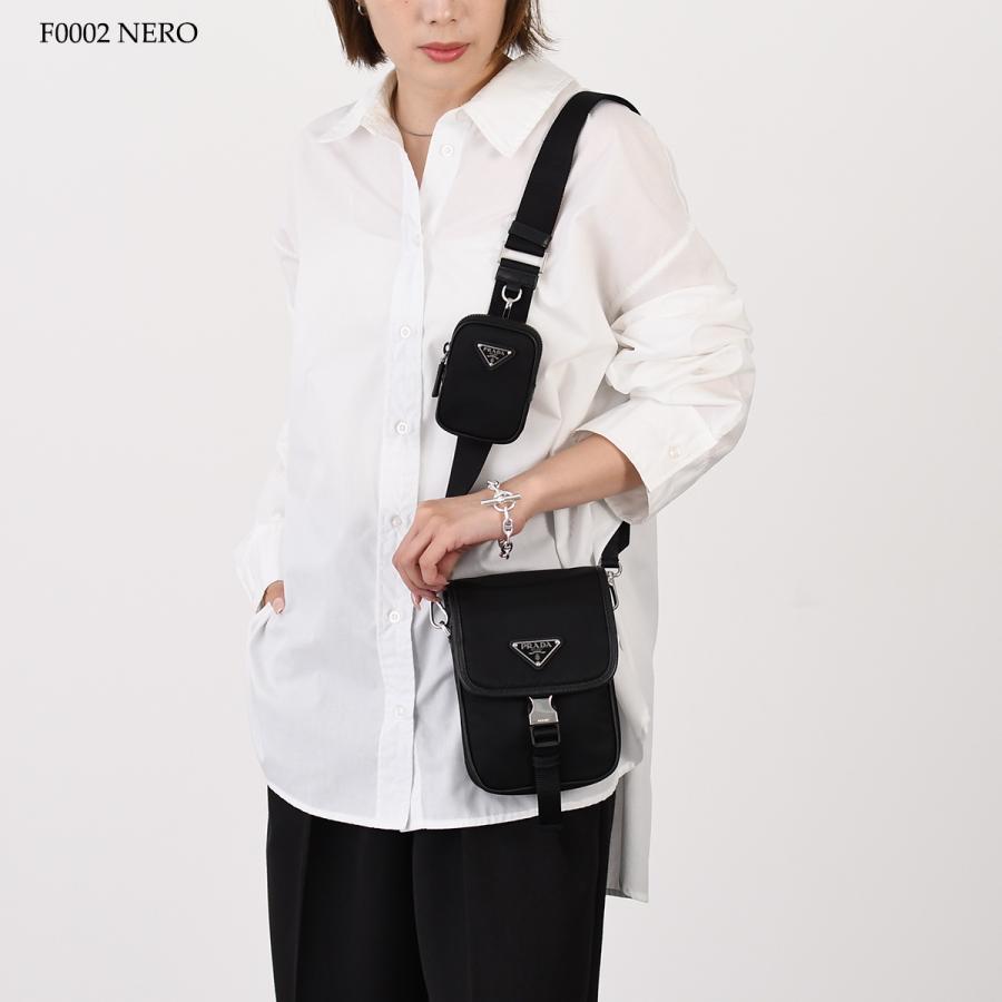 プラダ PRADA Re-Nylon ショルダーバッグ 2VD043 ブラック/シルバー金具 ナイロン レディース ショルダーバッグ PRADA（プラダ） ショルダーバッグ 2VD043 2DMH レディース クロス