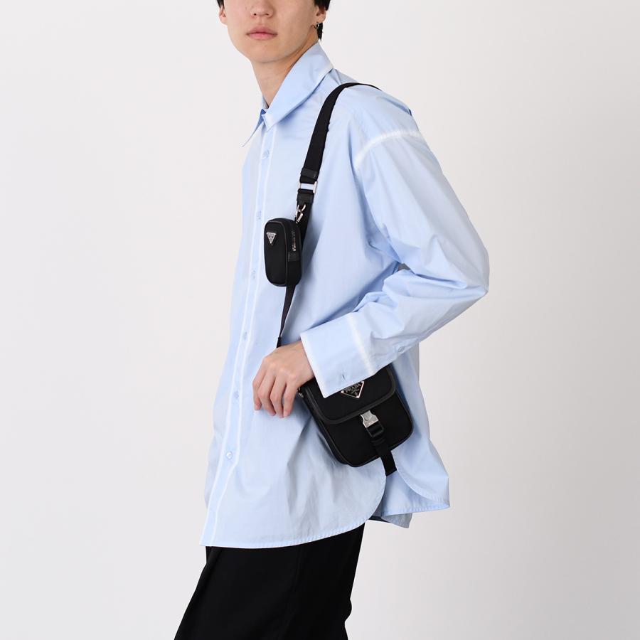 プラダ PRADA Re-Nylon ショルダーバッグ 2VD043 ブラック/シルバー金具 ナイロン レディース ショルダーバッグ PRADA（プラダ） ショルダーバッグ 2VD043 2DMH レディース クロス