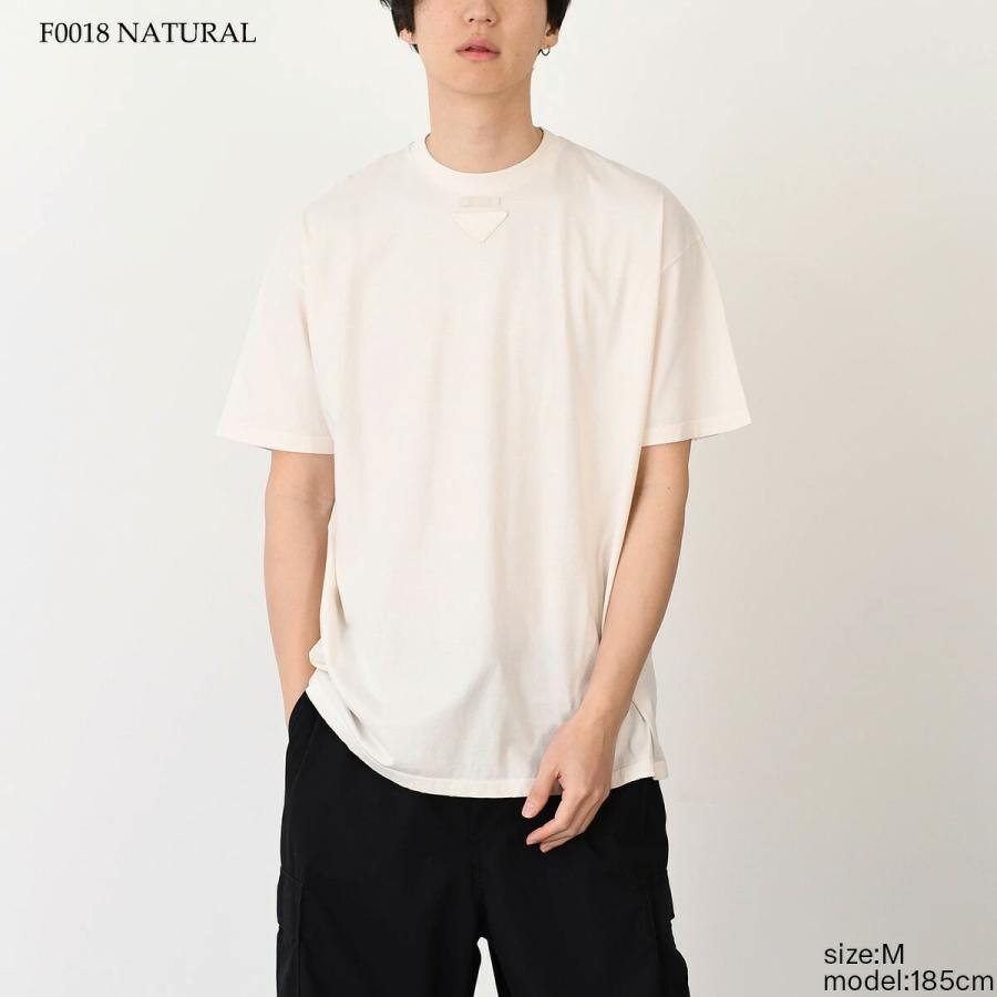 【10％OFF】PRADA プラダ Tシャツ ジャージー Tシャツ 3558A 12ZB メンズ ベージュ F0018 コットン オーバーサイズ スポーティの画像