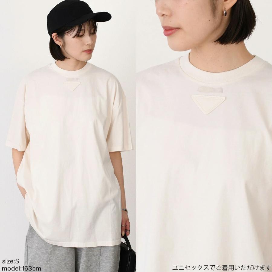 【10％OFF】PRADA プラダ Tシャツ ジャージー Tシャツ 3558A 12ZB メンズ ベージュ F0018 コットン オーバーサイズ スポーティの画像