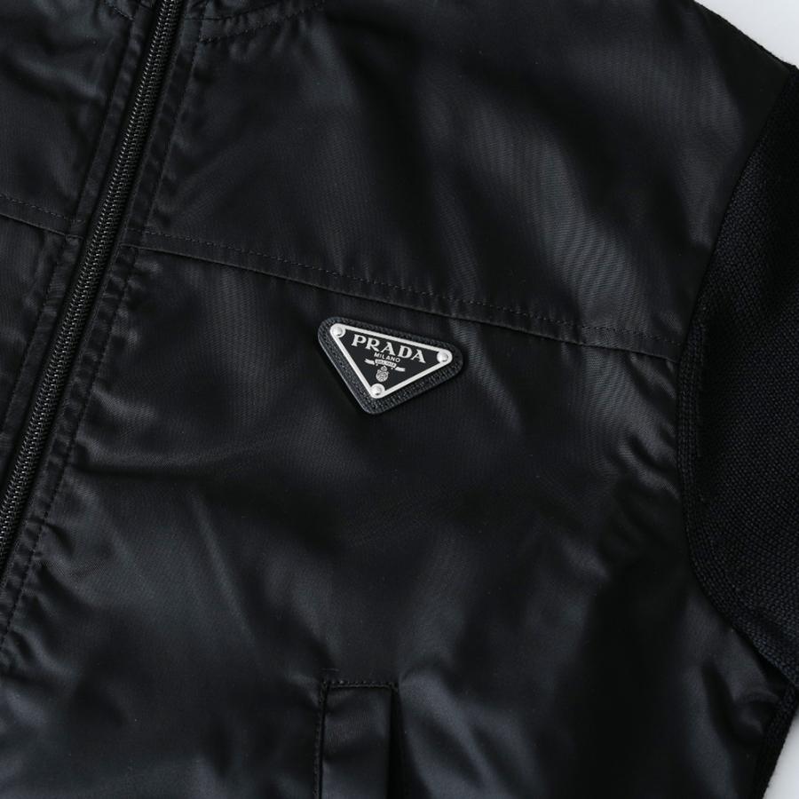 PRADA プラダ ナイロン+ニットブルゾン パーカー レディース ブルゾン