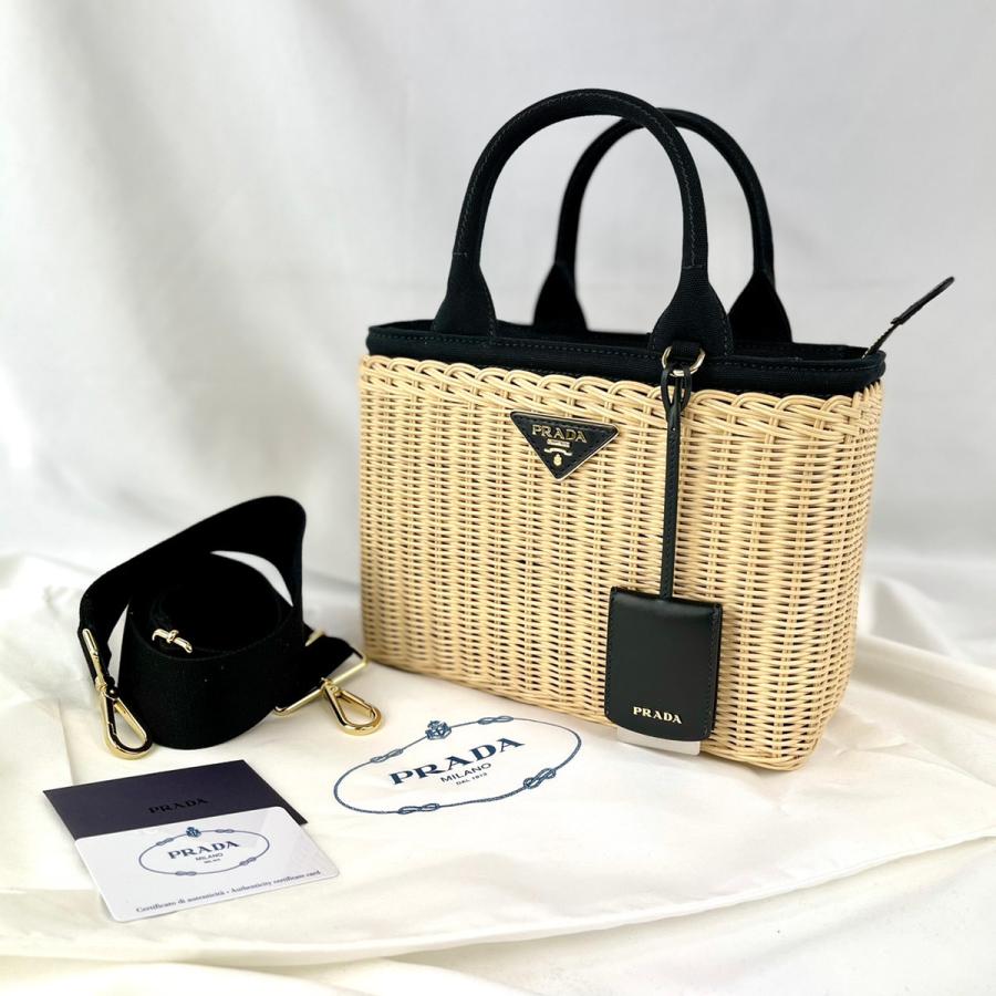 プラダ Prada ウィッカー X キャンバス カゴバッグ 2wayバッグ ハンドバッグ Nero ブラック 黒 バッグ ショルダーバッグ 1bg5woy2e28f0i55 Prada 1bg5woy2e28f0i55 セレクトショップ Felice Yahoo 店 通販 Yahoo ショッピング