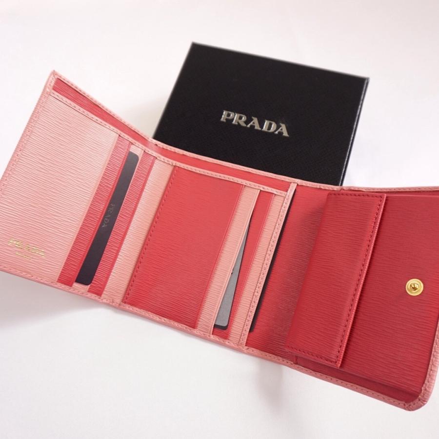 プラダ 財布 Prada 三つ折り バイカラー ブルー ピンク Astrale Bluette Petalo Peonia Bluette Mare Vitello Move 1mh176 折り畳み ミニ財布 Prada 1mh176bi セレクトショップ Felice Yahoo 店 通販 Yahoo ショッピング