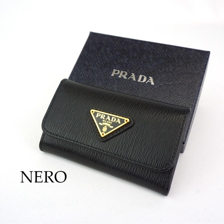 PRADA プラダ 6連キーケース VITELLO MOVE 1PG222 NERO ブラック 