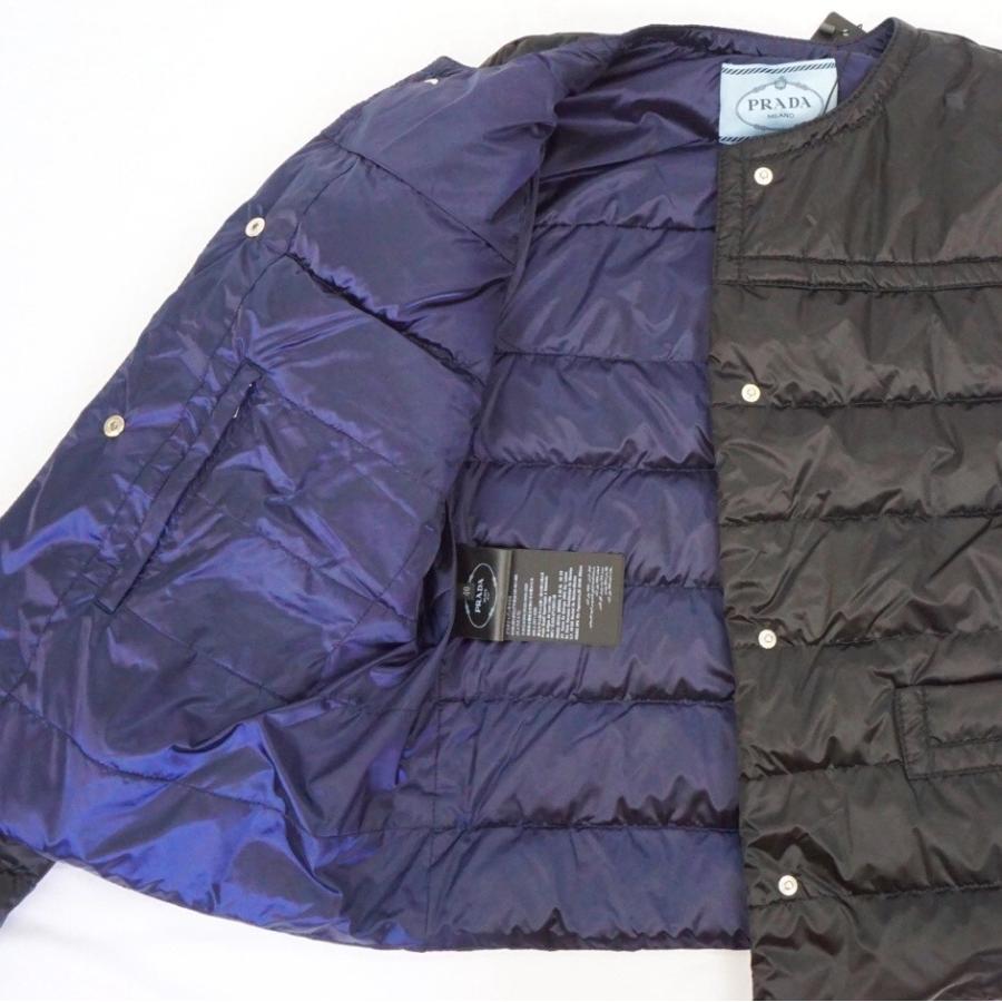 P3倍 プラダ Prada ダウンジャケット ノーカラー コート ボタン レディース Nero ブラック Ghiaia Talco グレーアウター Prada 29b1 セレクトショップ Felice Yahoo 店 通販 Yahoo ショッピング