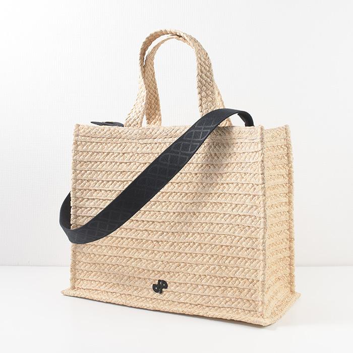 【最終値下げ】新品 Patou ラフィアトートバッグ ベージュ Patou JP ラフィア ハンドバッグ S | ニュートラル | FARFETCH JP