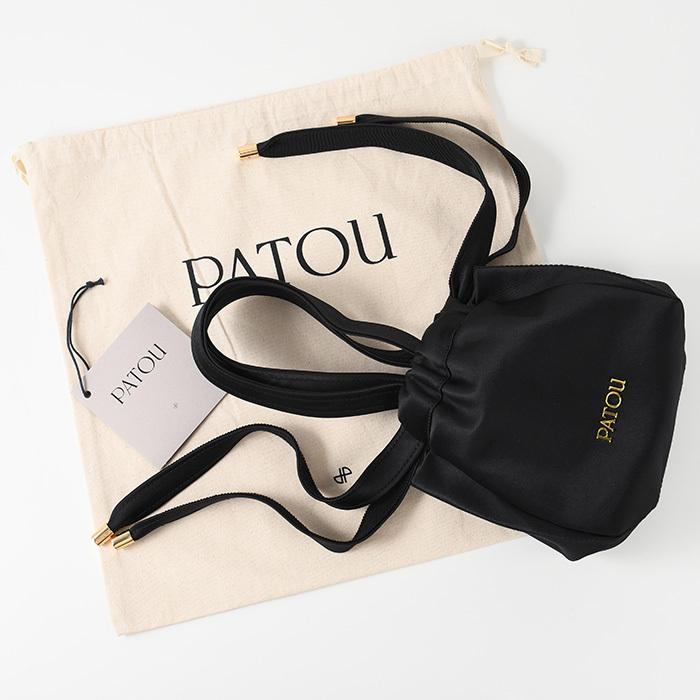 PATOU パトゥ　ブラック イブニングポーチ Patou | リサイクルサテン イブニングポーチ
