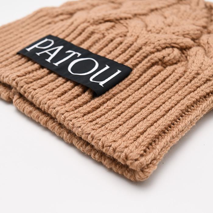 PATOU（パトゥ） ニットキャップ 帽子 サステナブルウール ケーブル