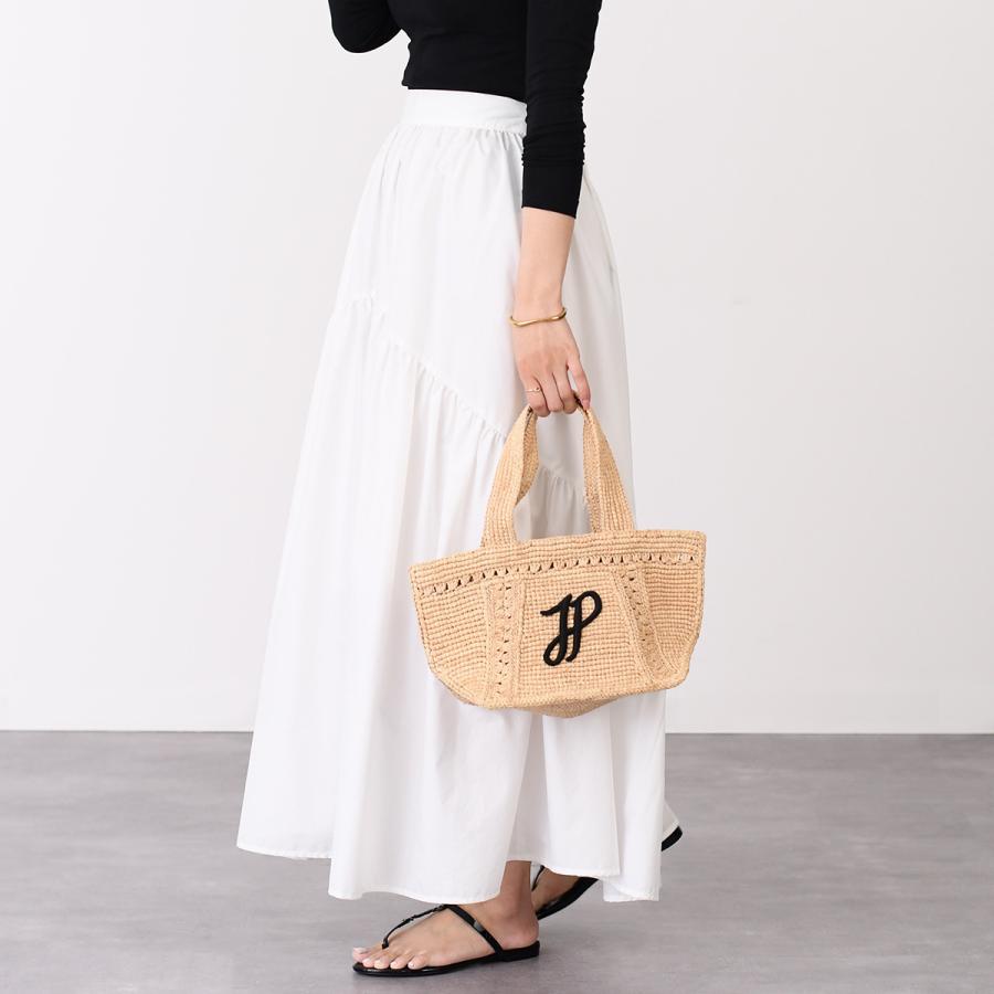 PATOUかごバック新品未使用みー PATOU＞パトゥ ラフィア アイコニック バケットかごバッグ
