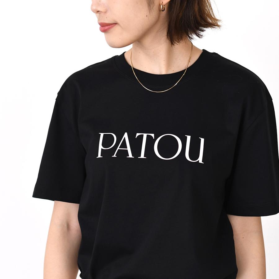 新品タグ付き! PATOU ロゴ スウェット 正規品 ブラック 入手困難 希少 PATOU パトゥ ロゴTシャツ JE029 9999 レディース ロゴ プリント