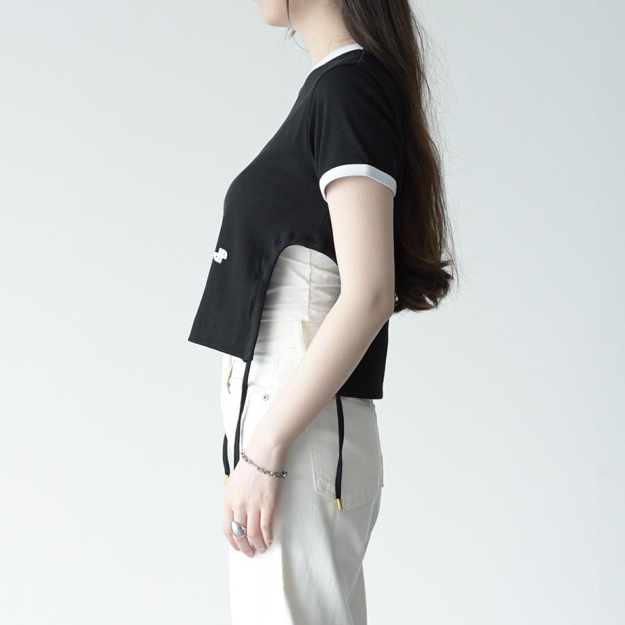 PATOU パトゥ トップス コットンリブ カットアウト Tシャツ PATOU パトゥ トップス コットンリブ カットアウト Tシャツ