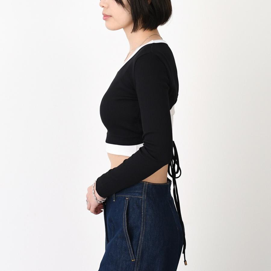 PATOU（パトゥ） カットソー JE107 9978 オープンバック クロップドT