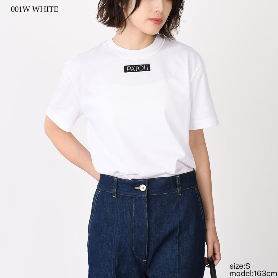 正規美品 PATOU ロゴTシャツ XS 白 ポルトガル製 パトゥ オーガニック Patou | オーガニックコットン ポプリンパトゥロゴ＆JPモノグラム Tシャツ