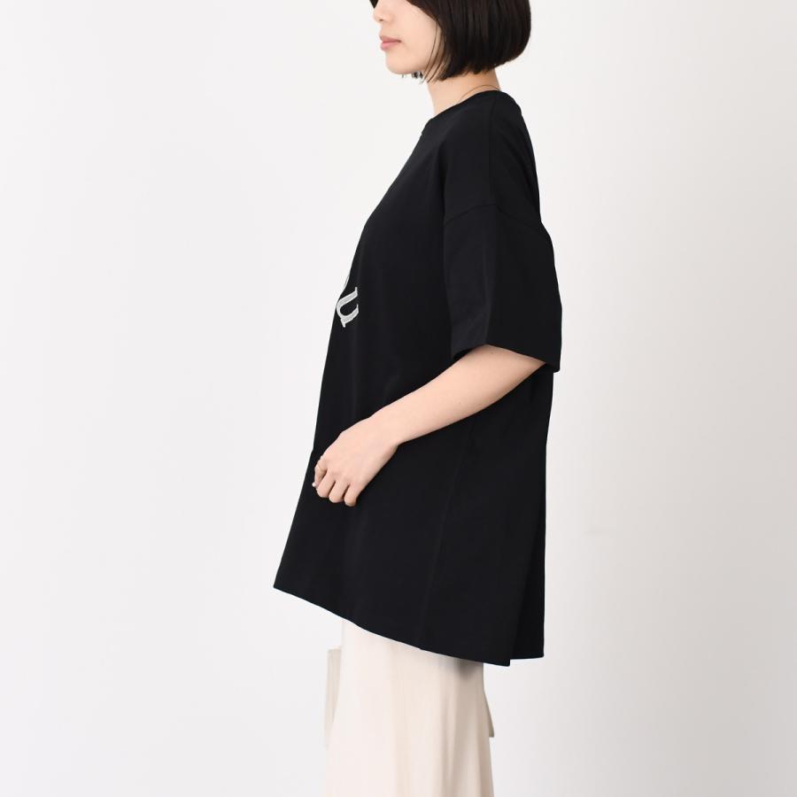 新品未使用【PATOU】スパンコール ロゴコットンTシャツ ブラック Sサイズ Patou | オーガニックコットン パトゥロゴTシャツ