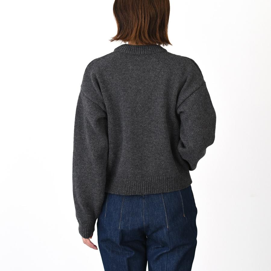 本日限定価格 PATOU パトゥ ウールカシミヤクロップド丈ニットセーター S PATOU パトゥ ニット セーター ウール＆カシミア パトゥロゴ＆JP