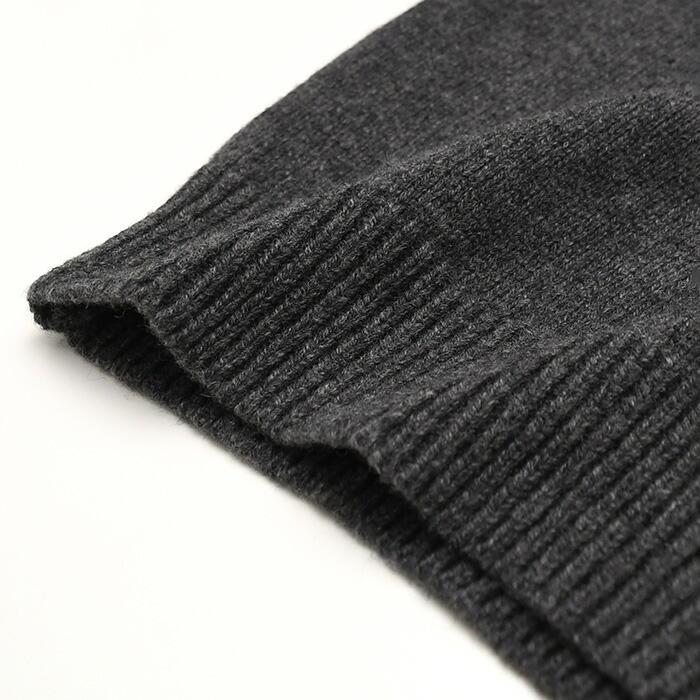 PATOU ニット 黒 パトゥ PATOU パトゥ ニット セーター ウール＆カシミア パトゥロゴ＆JP