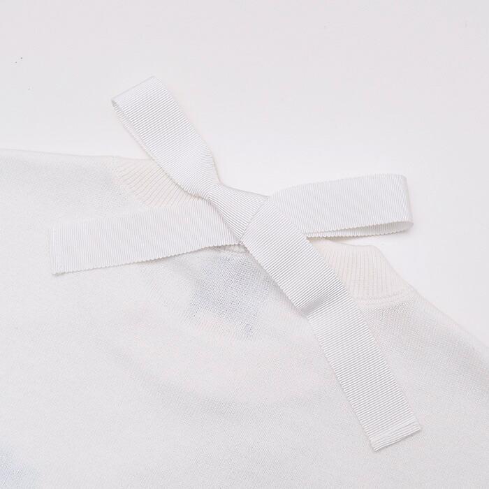 PATOU パトゥ ニット オーガニックコットン＆ポリエステル ボウカラー