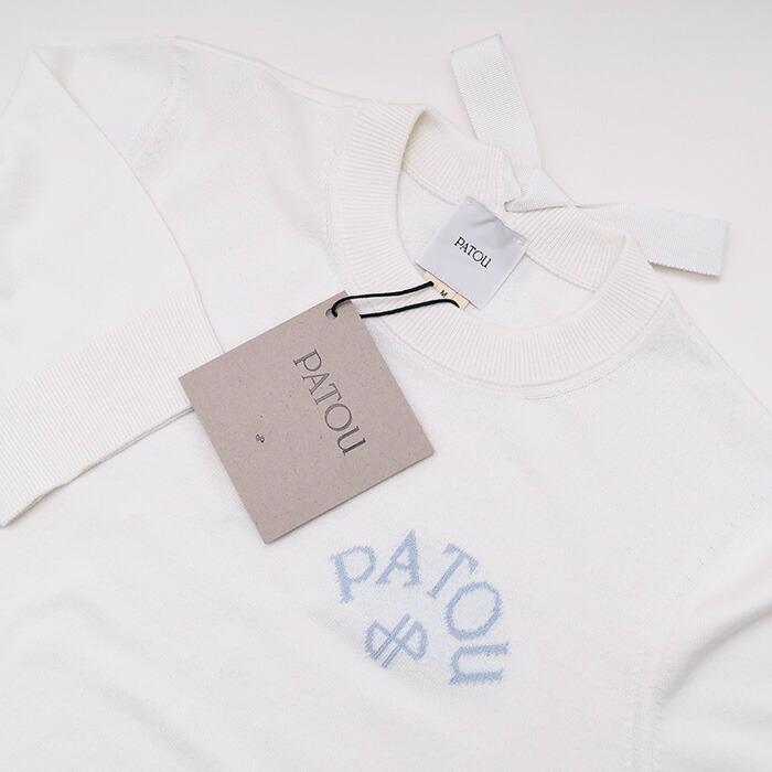PATOU パトゥ ニット オーガニックコットン＆ポリエステル ボウカラー