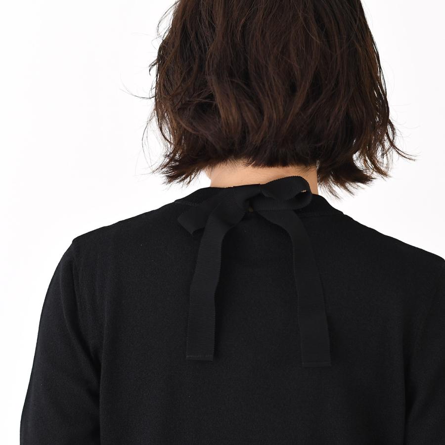 PATOU パトゥ ニット オーガニックコットン＆ポリエステル ボウカラー