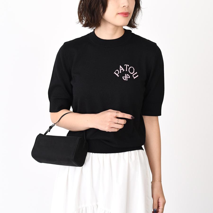PATOU パトゥ ニット オーガニックコットン＆ポリエステル ボウカラー