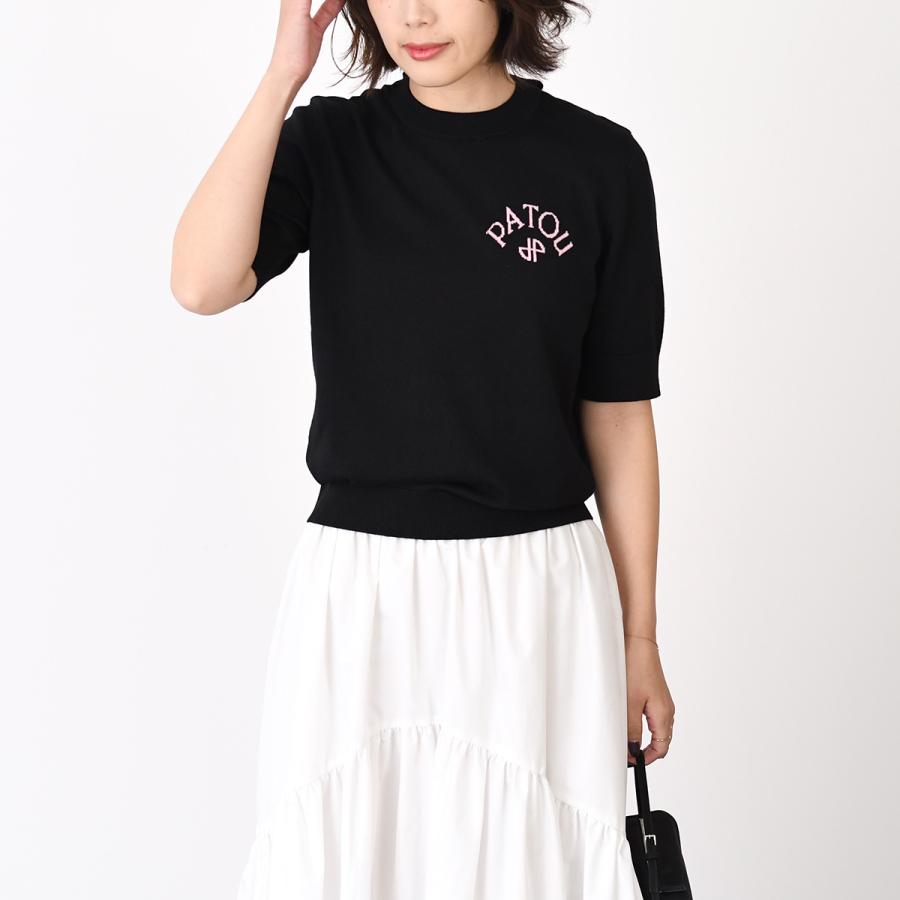 patou ニット PATOU パトゥ ニット オーガニックコットン＆ポリエステル ボウカラー