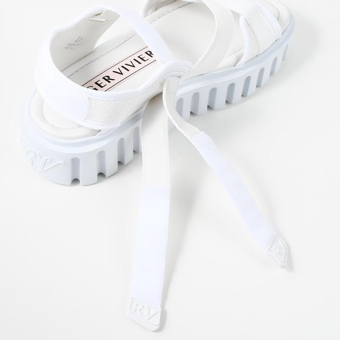 Roger Vivier ロゴ メタリック バックル リネン サンダル Roger Vivier ロジェ ヴィヴィエ ヴィヴ ゴーシック トレッキー