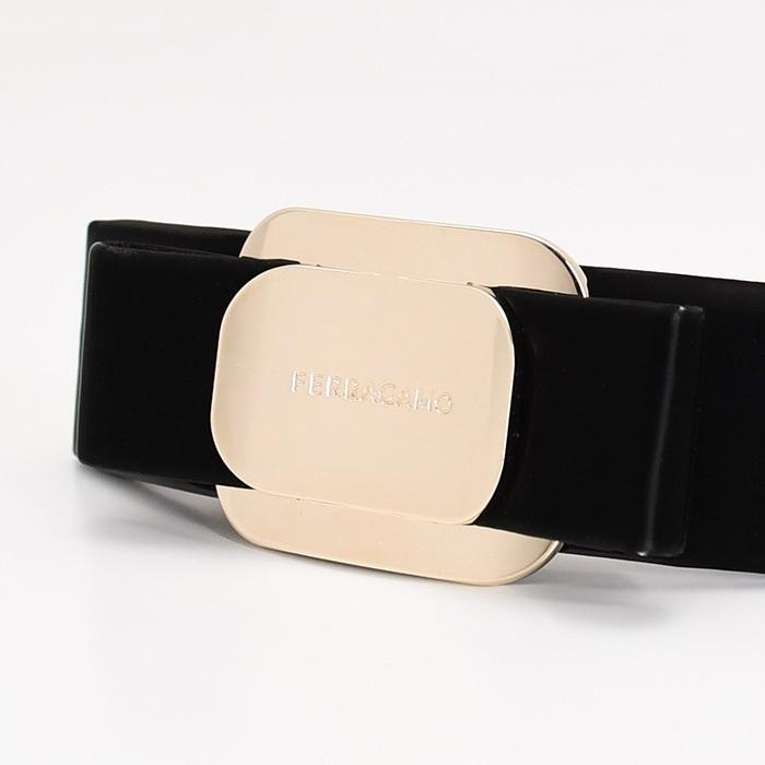 FERRAGAMO（フェラガモ） アクセサリー レザー リボンバレッタ 340453