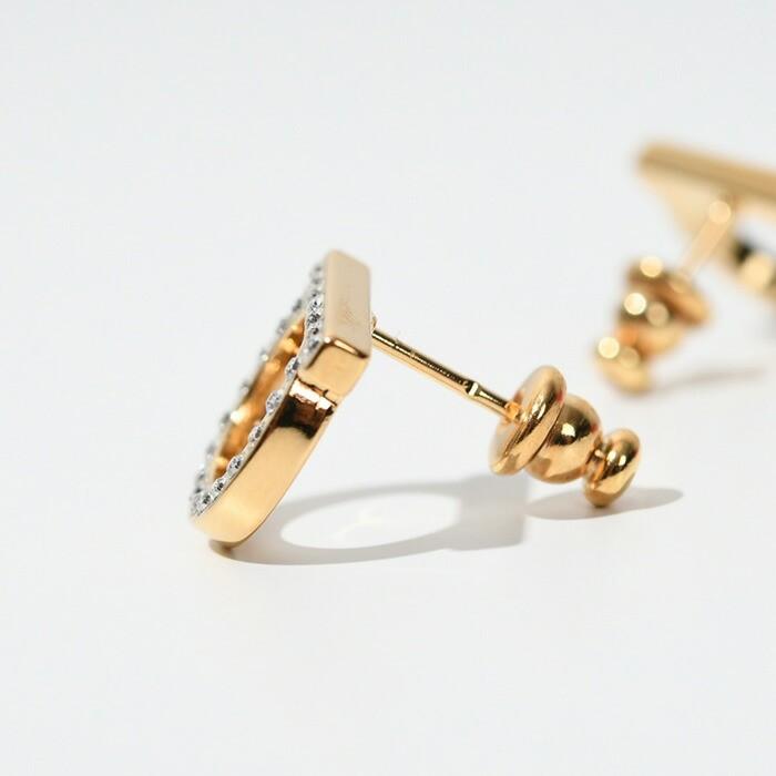 FERRAGAMO（フェラガモ） ガンチーニ クリスタル ピアス 760122 696573