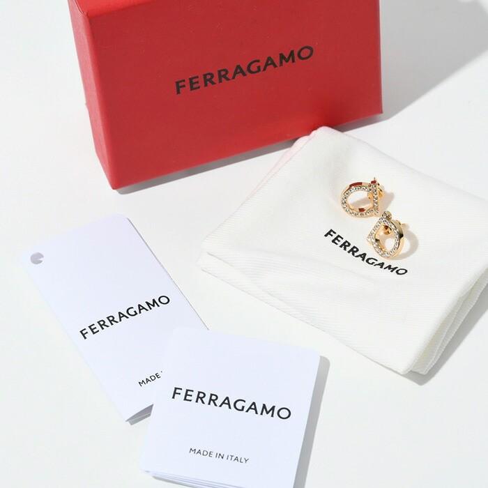 FERRAGAMO（フェラガモ） ガンチーニ クリスタル ピアス 760122 696573