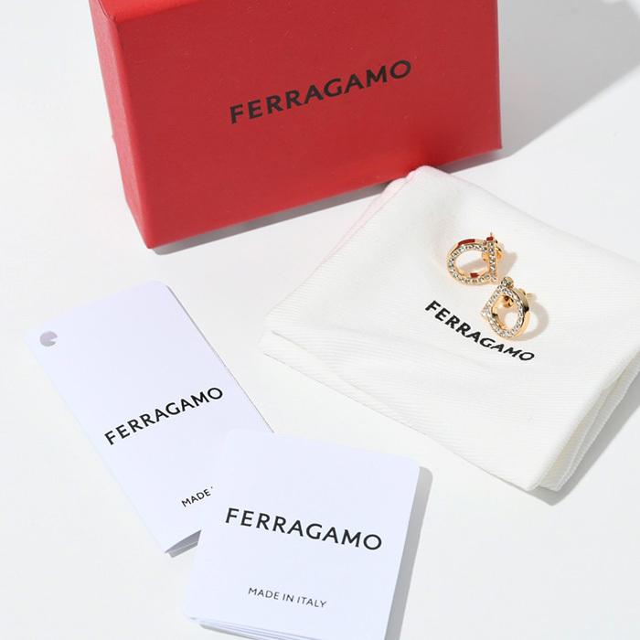 【Ferragamo】 ガンチーニクリスタル ピアス 箱付き FERRAGAMO フェラガモ ガンチーニ クリスタル ピアス 760122