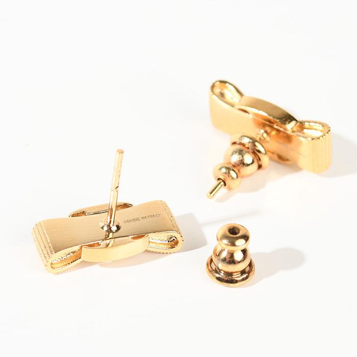 Ferragamo earring フェラガモピアス ヴァラリボン 　ゴールド FERRAGAMO フェラガモ アクセサリー ヴァラ・リボン ピアス