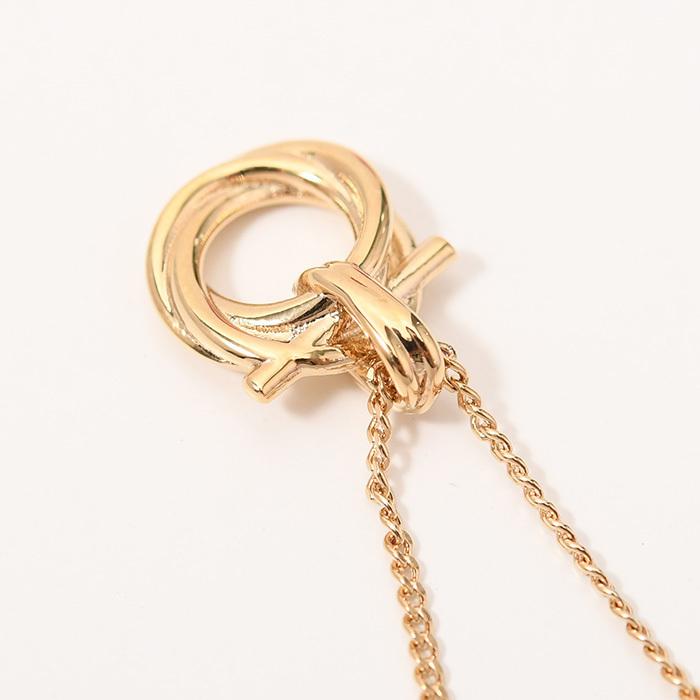 【Nしま】フェラガモ ガンチーニ チェーンネックレス メンズ ファッション 国内即発 FERRAGAMO/フェラガモ ガンチーニ ツイスト ネックレス