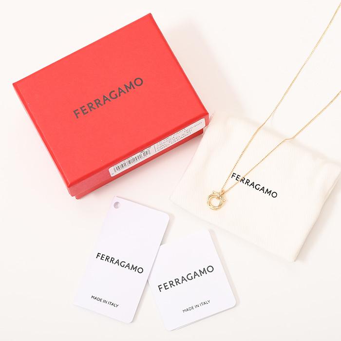 【ポイント5倍】FERRAGAMO フェラガモ ネックレス アクセサリー ガンチーニ 760672 765594 レディース ゴールド ペンダント 真鍮の画像