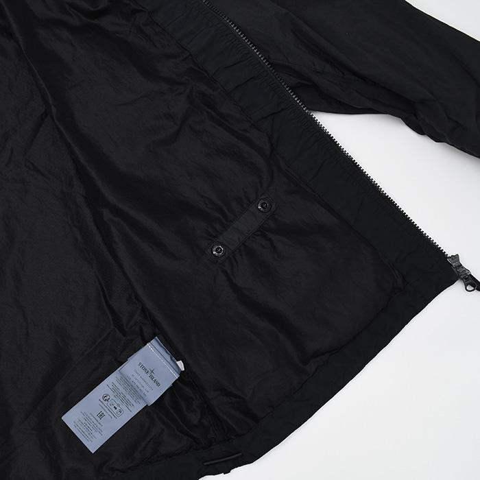 STONE ISLAND ストーンアイランド アウター 4100001 CRINKLE REPS NY 防風＆撥水ジャケット 4100001 S0A23 メンズ ブラック ナイロン フード 軽量 2wayジッパーの画像