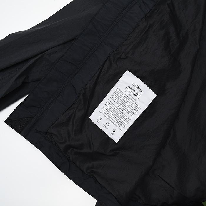 STONE ISLAND ストーンアイランド アウター 4100001 CRINKLE REPS NY 防風＆撥水ジャケット 4100001 S0A23 メンズ ブラック ナイロン フード 軽量 2wayジッパーの画像