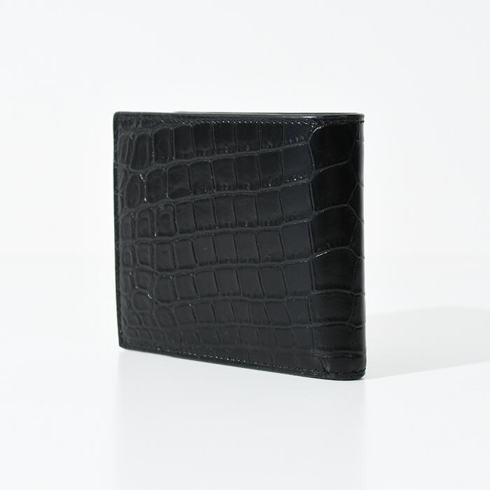 サンローラン　折りたたみ財布　クロコ　コインケース付 SAINT LAURENT サンローラン 折りたたみ財布 クロコ柄 コイン