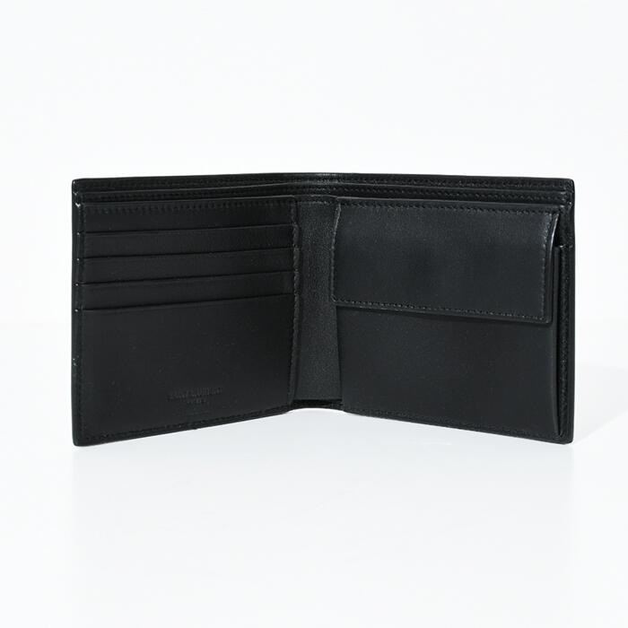 SAINT LAURENT PARIS サンローラン 三つ折り財布　クロコ型押し Yves Saint Laurent（イヴ・サンローラン） 美品 サンローラン パリ