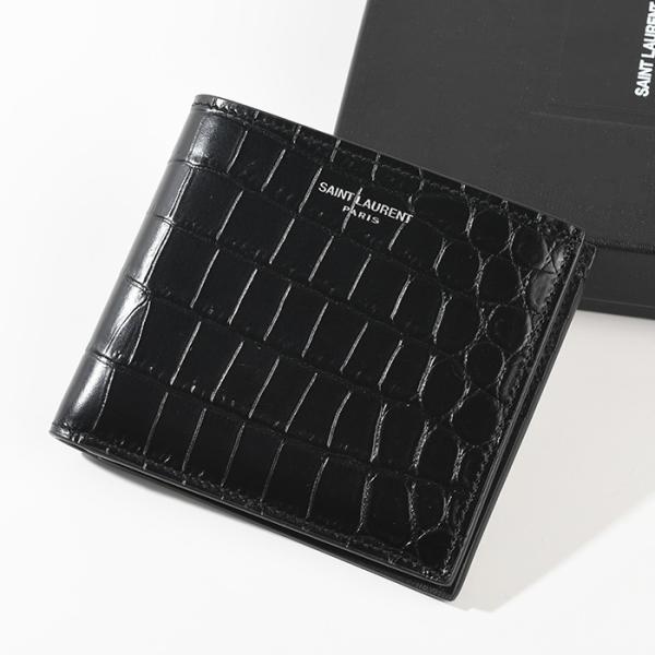 SAINT LAURENT クロコダイルレザー 二つ折り財布