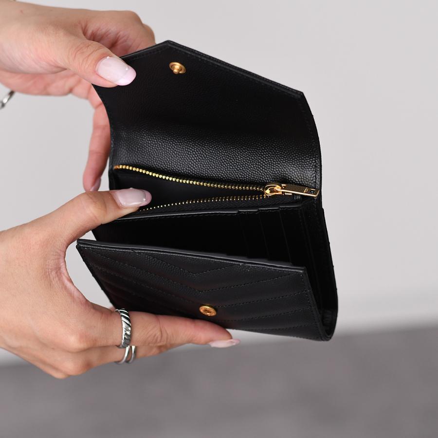 SAINT LAURENT/サンローラン 三つ折り財布　レディース SAINT LAURENT サンローラン WALLET モノグラムコンパクト 403943BOW01