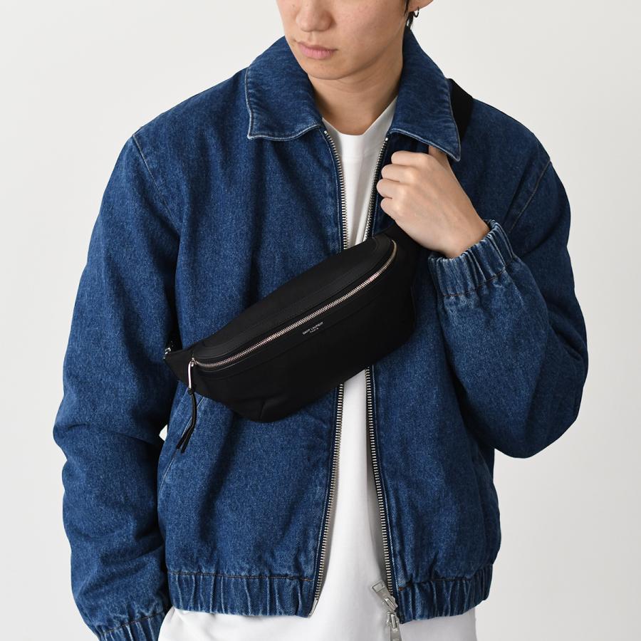 希少　サンローラン　デニム　ウエストポーチ　ライトブルー 557831 SAINT LAURENT サンローラン バッグ ボディバッグ ベルトバッグ