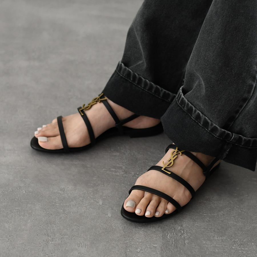 SAINT LAURENT サンローラン サンダル カサンドラ フラット SAINT LAURENT サンローラン サンダル カサンドラ フラット